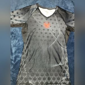 Gaidama Digital Flow, Black, small shorts sleeve rashguard